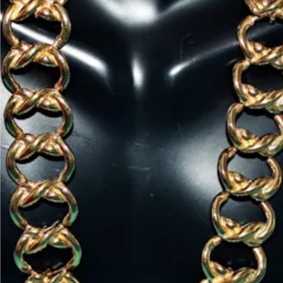 KREMENTZ  Vintage Gold Plated   Chunky Chocker Necklace - Picture 3 of 8